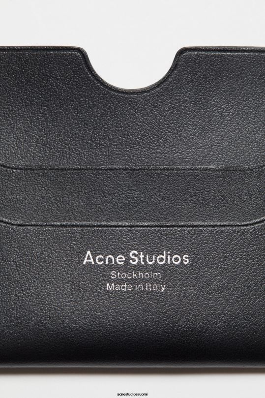 Acne Studios Lisätarvikkeet musta 0VF2B510 nahkainen korttiteline