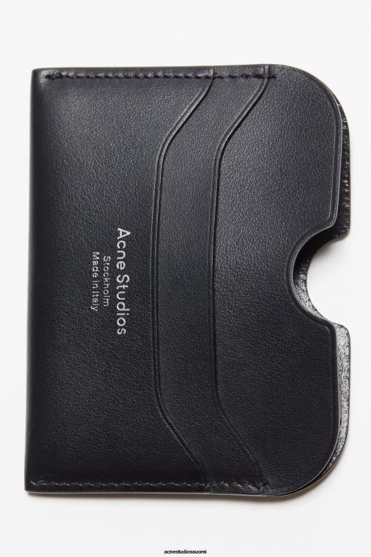 Acne Studios Lisätarvikkeet musta 0VF2B510 nahkainen korttiteline