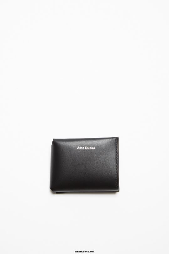Acne Studios Lisätarvikkeet musta 0VF2B524 nahkainen kolmiosainen lompakko
