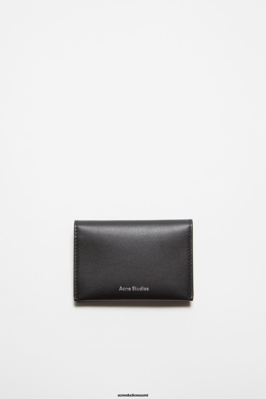 Acne Studios Lisätarvikkeet musta 0VF2B525 taitettu nahkalompakko