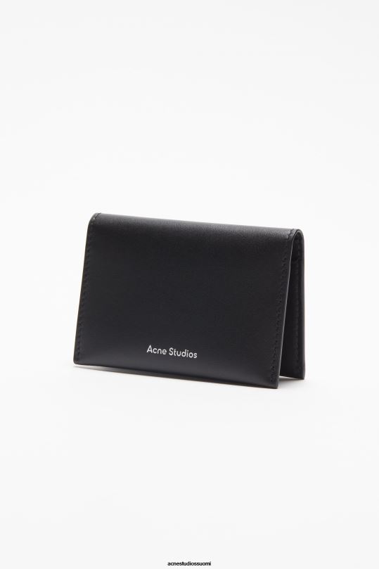 Acne Studios Lisätarvikkeet musta 0VF2B525 taitettu nahkalompakko