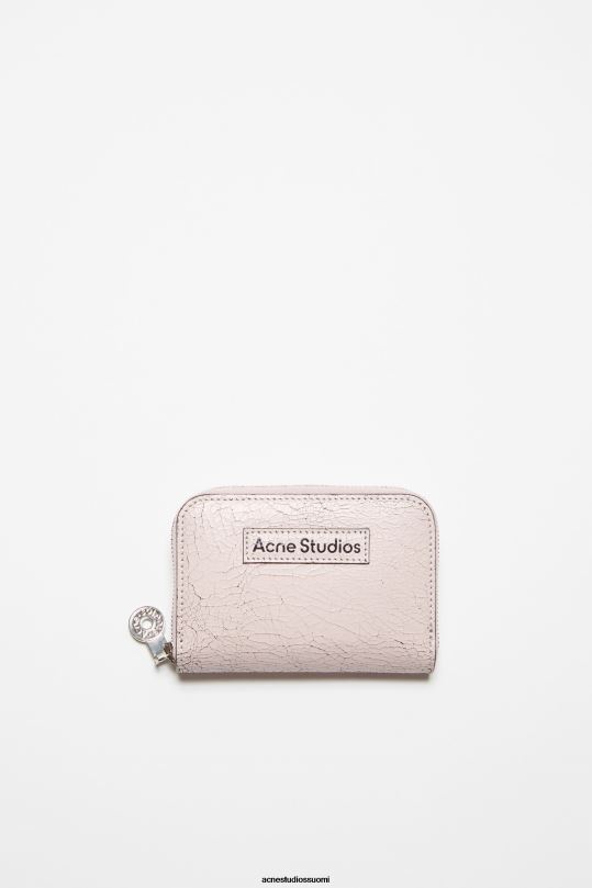 Acne Studios Lisätarvikkeet pastelli pinkki 0VF2B839 nahkainen vetoketjullinen lompakko