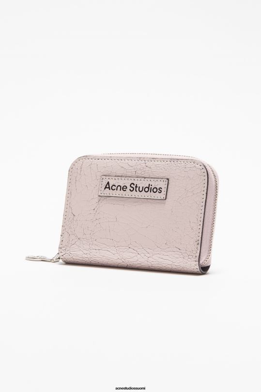 Acne Studios Lisätarvikkeet pastelli pinkki 0VF2B839 nahkainen vetoketjullinen lompakko