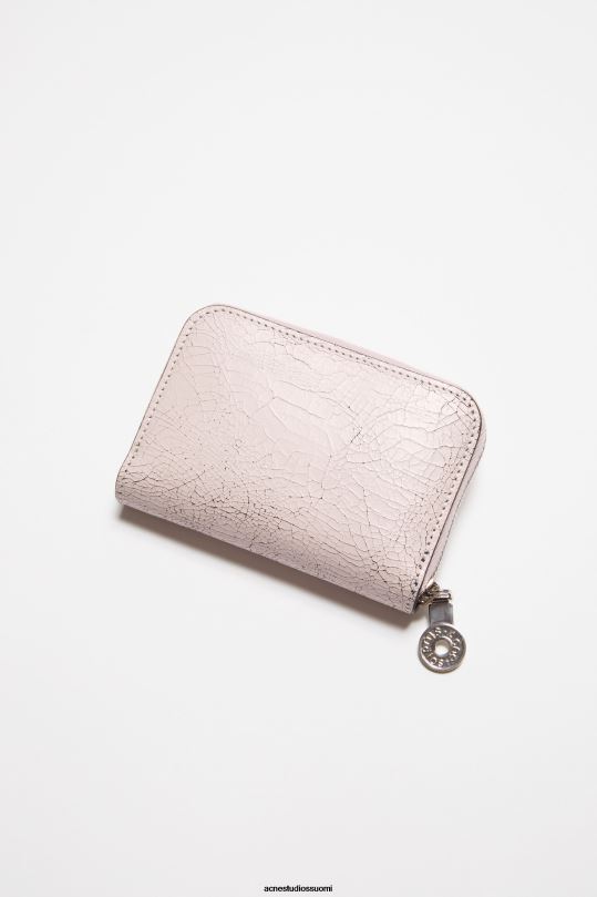 Acne Studios Lisätarvikkeet pastelli pinkki 0VF2B839 nahkainen vetoketjullinen lompakko