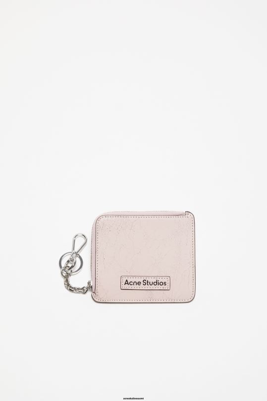 Acne Studios Lisätarvikkeet pastelli pinkki 0VF2B840 vetoketjullinen nahkalompakko
