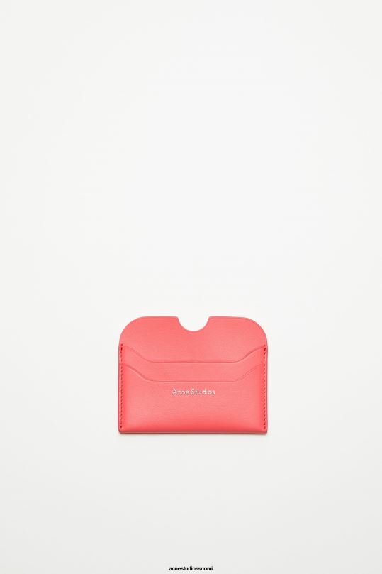 Acne Studios Lisätarvikkeet sähköinen pinkki 0VF2B802 nahkainen korttiteline