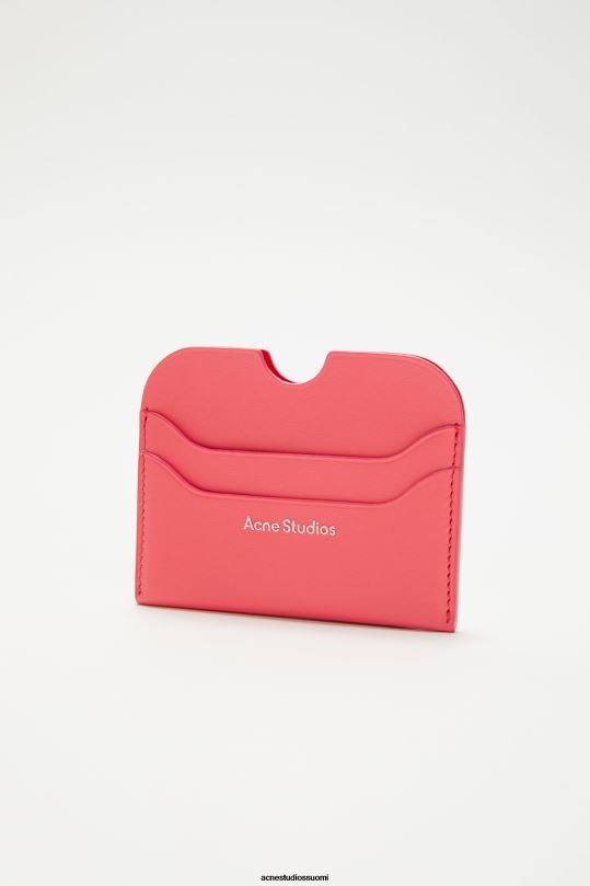 Acne Studios Lisätarvikkeet sähköinen pinkki 0VF2B802 nahkainen korttiteline