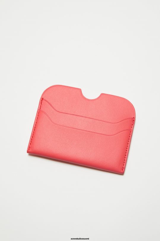 Acne Studios Lisätarvikkeet sähköinen pinkki 0VF2B802 nahkainen korttiteline