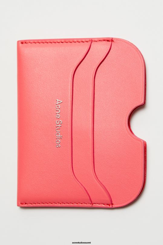 Acne Studios Lisätarvikkeet sähköinen pinkki 0VF2B802 nahkainen korttiteline