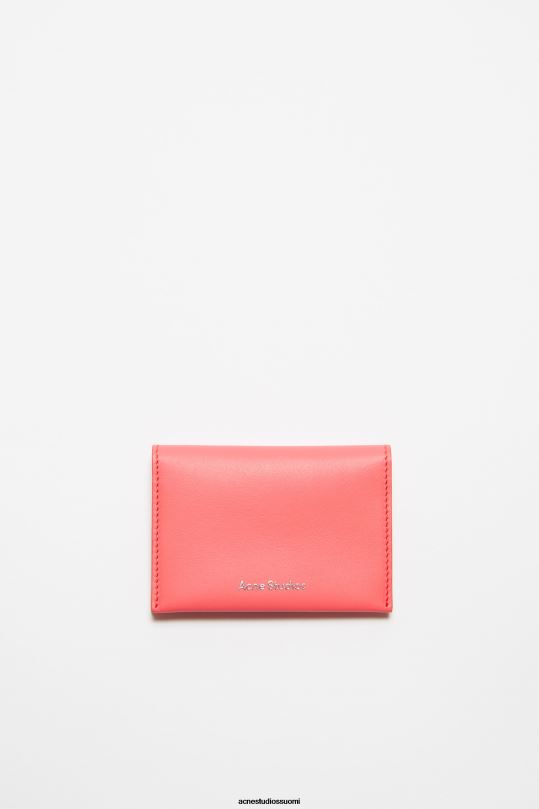 Acne Studios Lisätarvikkeet sähköinen pinkki 0VF2B803 taitettu nahkalompakko