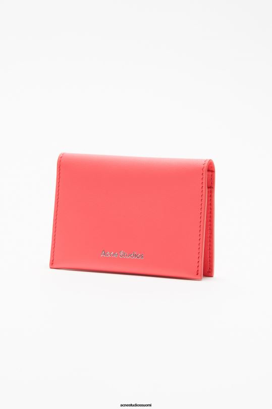 Acne Studios Lisätarvikkeet sähköinen pinkki 0VF2B803 taitettu nahkalompakko
