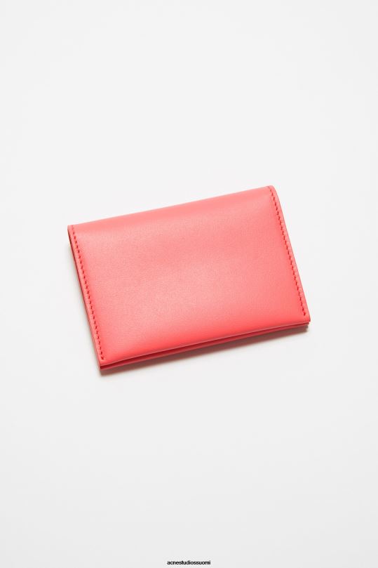 Acne Studios Lisätarvikkeet sähköinen pinkki 0VF2B803 taitettu nahkalompakko