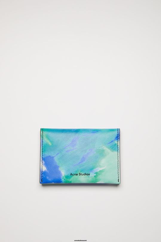 Acne Studios Lisätarvikkeet sinivihreä 0VF2B536 taitettu korttiteline
