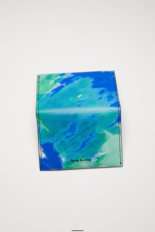 Acne Studios Lisätarvikkeet sinivihreä 0VF2B536 taitettu korttiteline