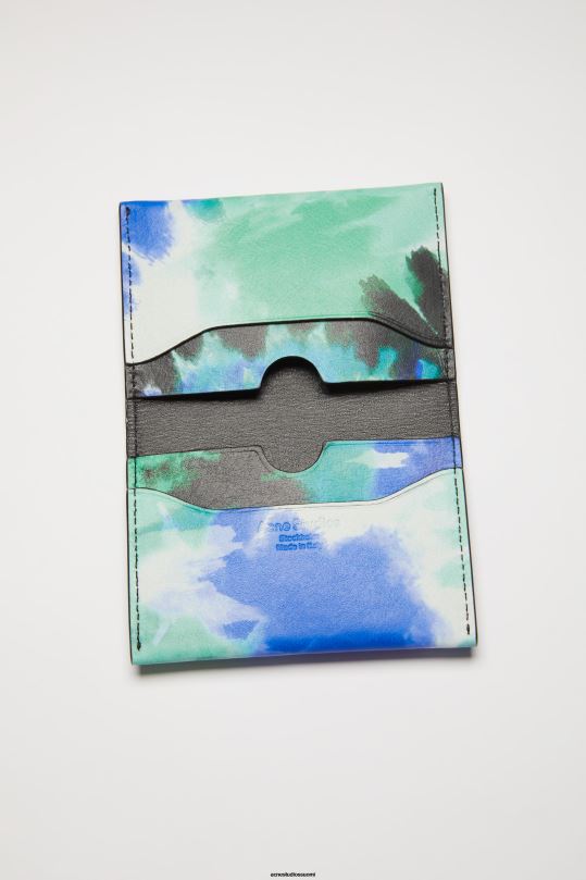 Acne Studios Lisätarvikkeet sinivihreä 0VF2B536 taitettu korttiteline