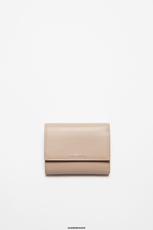 Acne Studios Lisätarvikkeet taupe beige 0VF2B452 kolminkertainen nahkalompakko