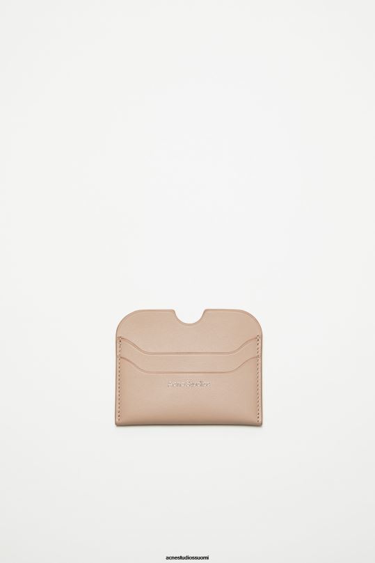 Acne Studios Lisätarvikkeet taupe beige 0VF2B460 nahkainen korttiteline