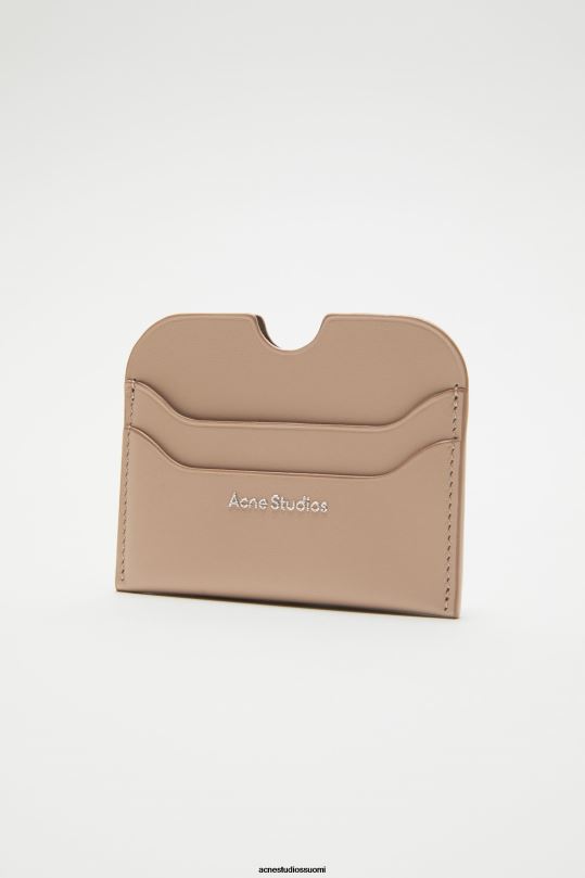 Acne Studios Lisätarvikkeet taupe beige 0VF2B460 nahkainen korttiteline