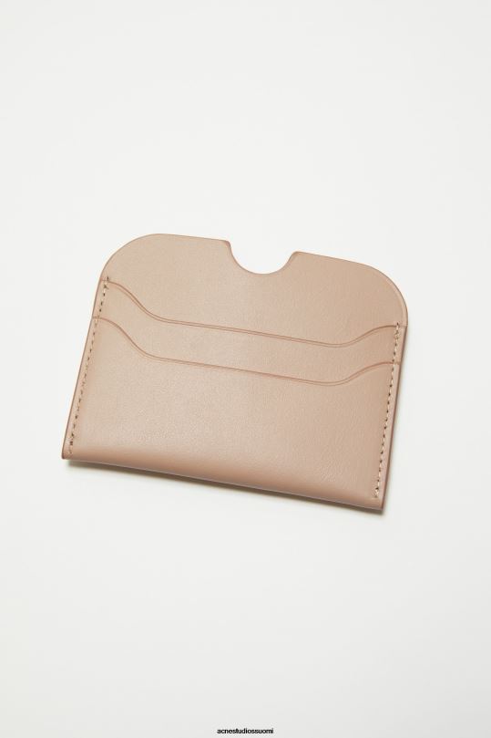 Acne Studios Lisätarvikkeet taupe beige 0VF2B460 nahkainen korttiteline