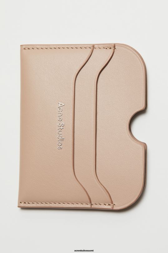 Acne Studios Lisätarvikkeet taupe beige 0VF2B460 nahkainen korttiteline