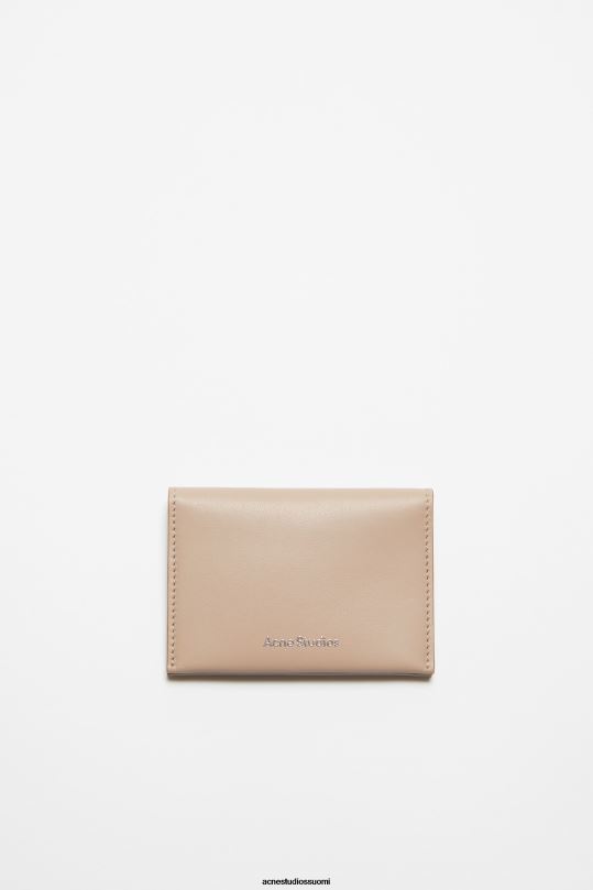 Acne Studios Lisätarvikkeet taupe beige 0VF2B462 taitettu nahkalompakko