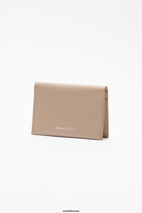 Acne Studios Lisätarvikkeet taupe beige 0VF2B462 taitettu nahkalompakko