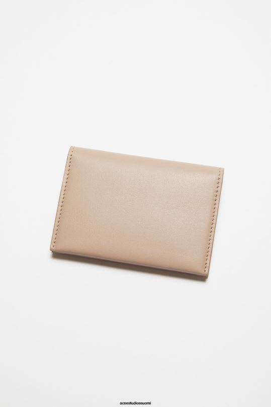Acne Studios Lisätarvikkeet taupe beige 0VF2B462 taitettu nahkalompakko