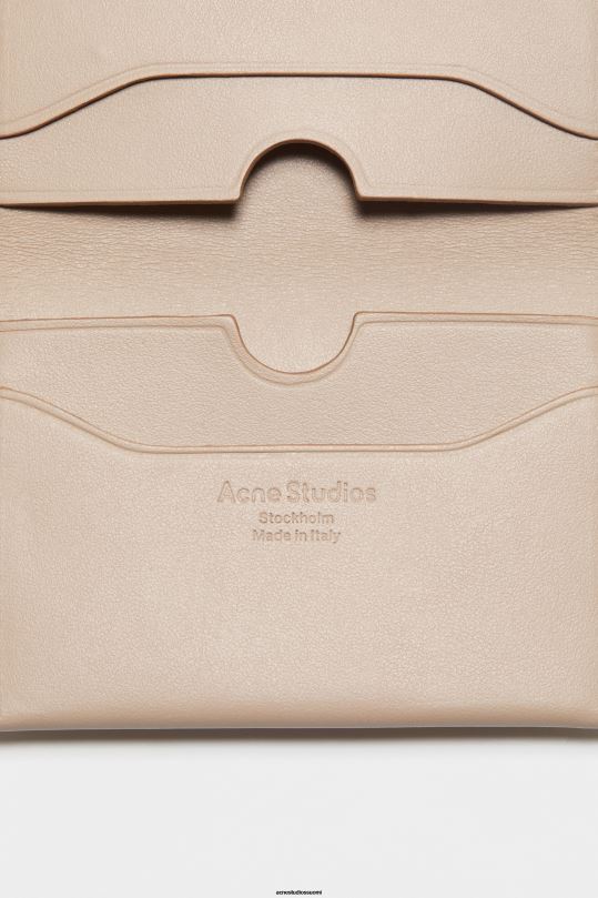 Acne Studios Lisätarvikkeet taupe beige 0VF2B462 taitettu nahkalompakko