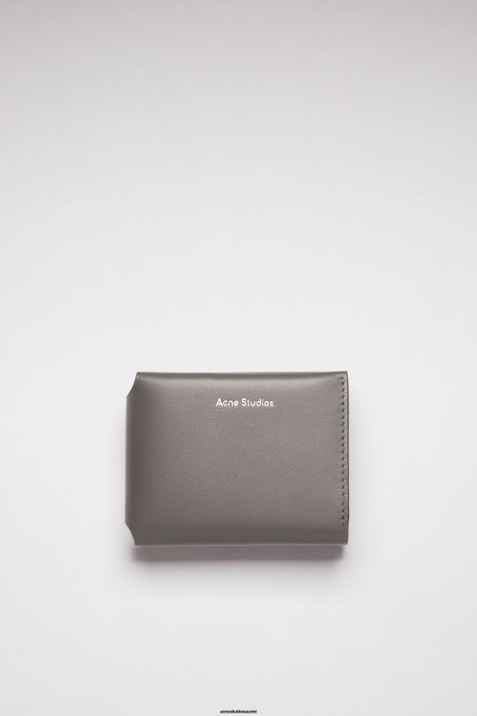 Acne Studios Lisätarvikkeet tummanharmaa 0VF2B594 nahkainen kolmiosainen lompakko
