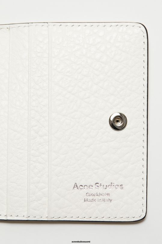 Acne Studios Lisätarvikkeet valkoinen 0VF2B822 taitettu nahkalompakko