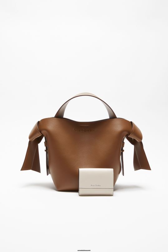 Acne Studios Lisätarvikkeet valkoinen musta 0VF2B816 kolminkertainen nahkalompakko