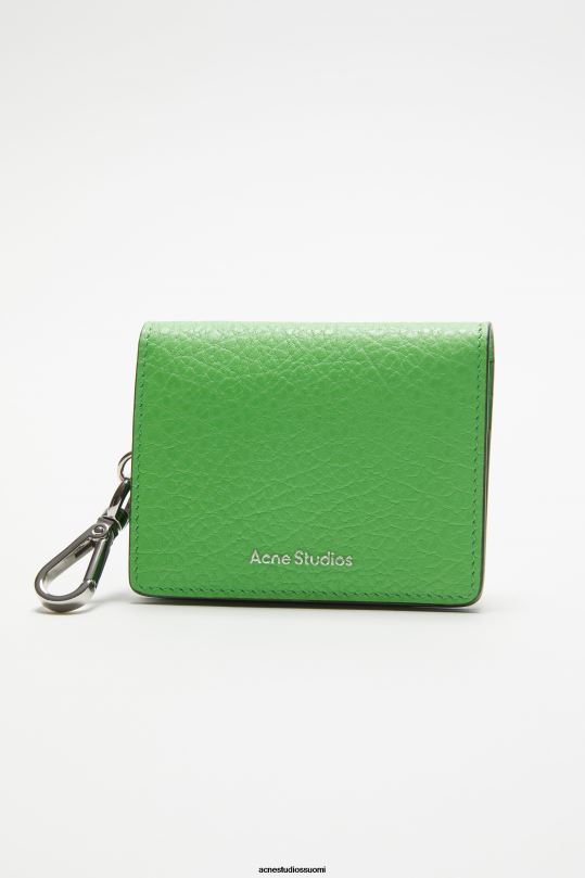 Acne Studios Lisätarvikkeet vihreä 0VF2B570 taitettu nahkalompakko