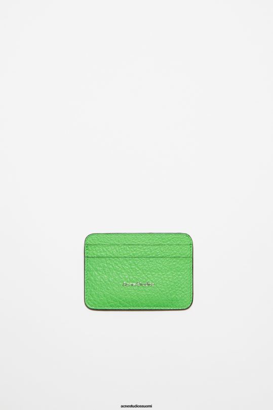 Acne Studios Lisätarvikkeet vihreä 0VF2B573 nahkainen korttiteline