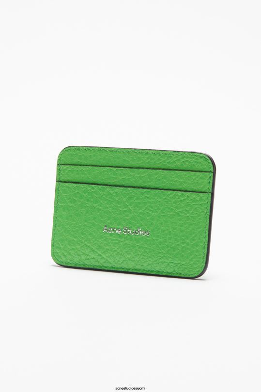 Acne Studios Lisätarvikkeet vihreä 0VF2B573 nahkainen korttiteline