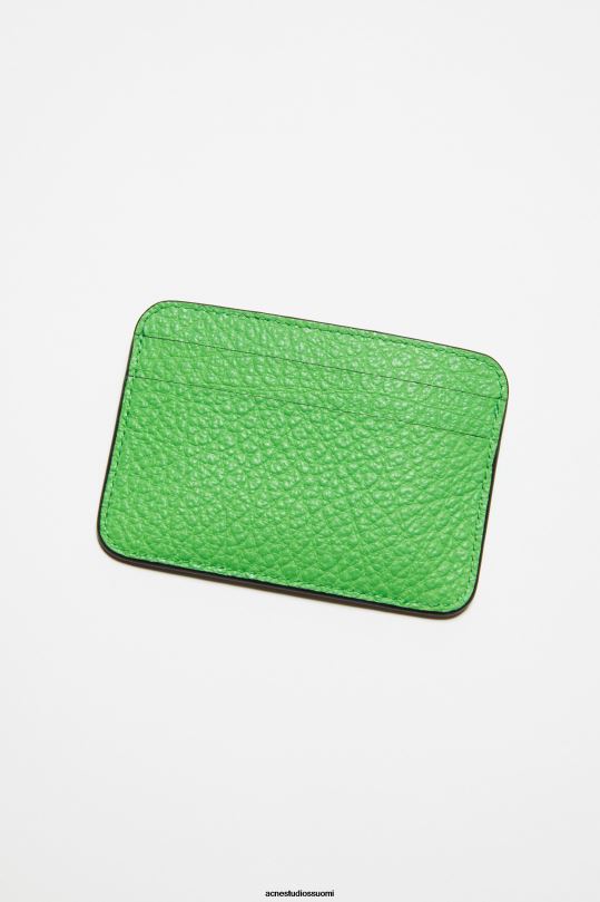 Acne Studios Lisätarvikkeet vihreä 0VF2B573 nahkainen korttiteline