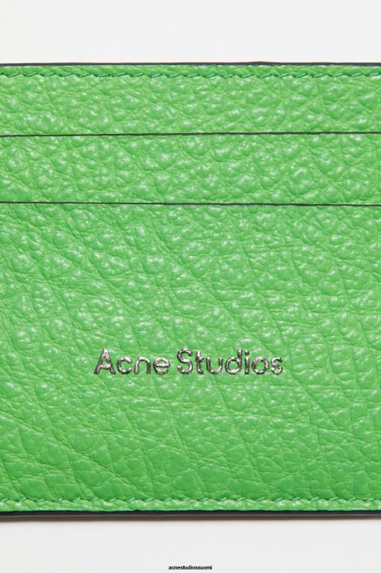Acne Studios Lisätarvikkeet vihreä 0VF2B573 nahkainen korttiteline