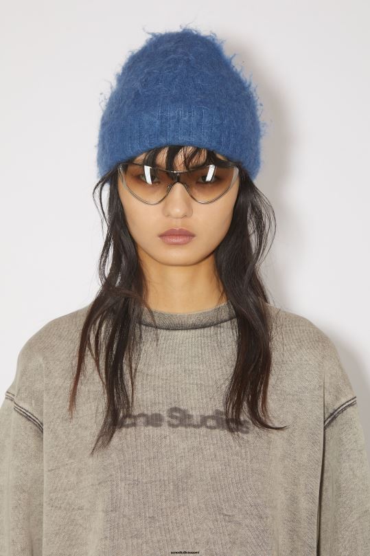 Acne Studios Lisätarvikkeet denim sininen 0VF2B563 villainen mohairpipo