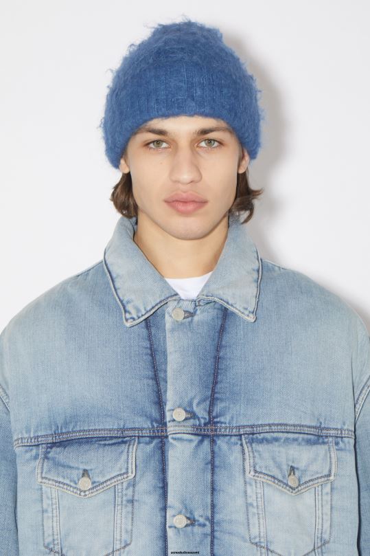 Acne Studios Lisätarvikkeet denim sininen 0VF2B563 villainen mohairpipo