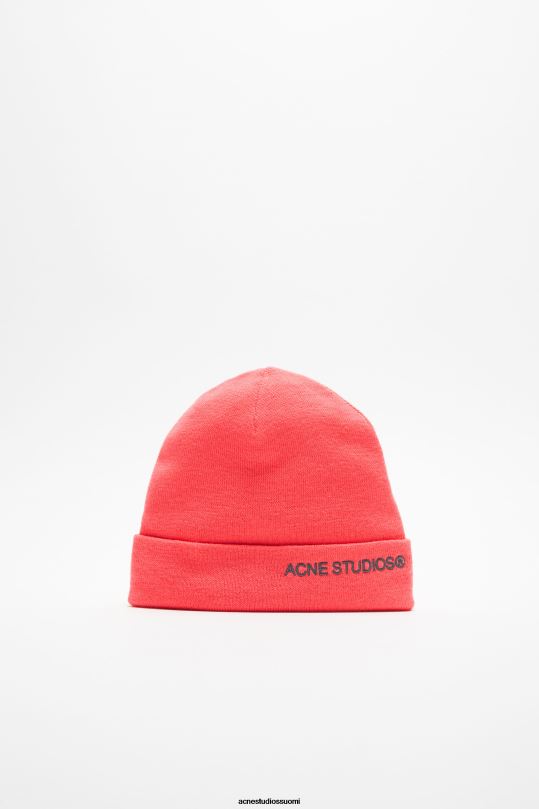 Acne Studios Lisätarvikkeet fluo pinkki 0VF2B782 brodeerattu logopipo