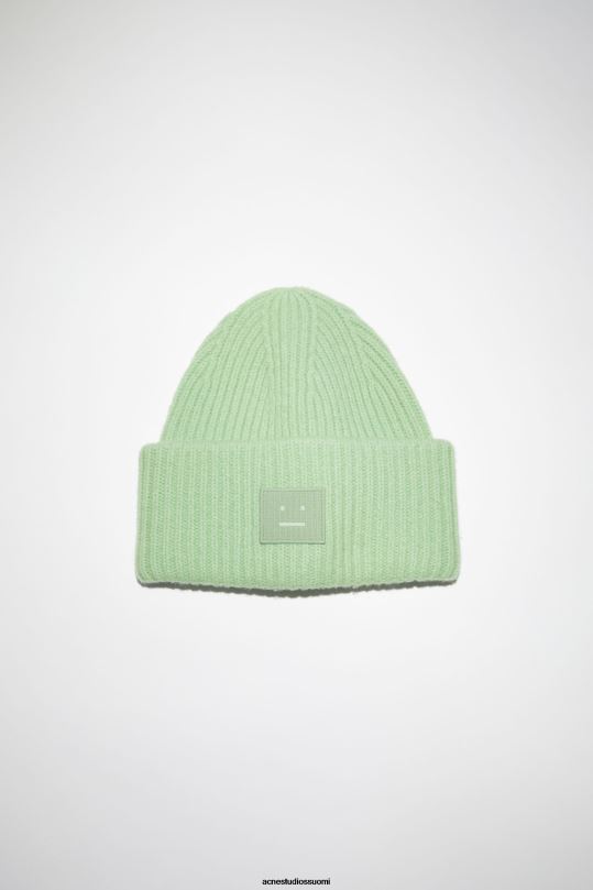 Acne Studios Lisätarvikkeet keväänvihreä 0VF2B540 iso kasvopipo logolla