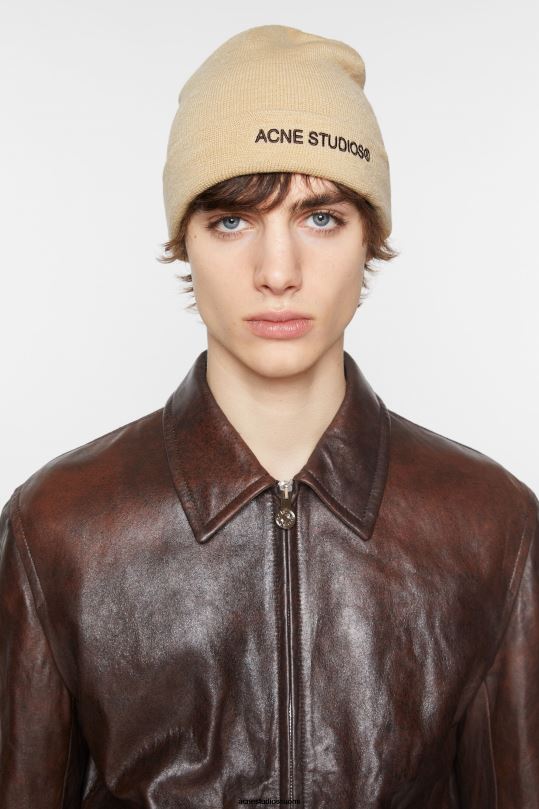 Acne Studios Lisätarvikkeet kuori beige 0VF2B814 logopipo