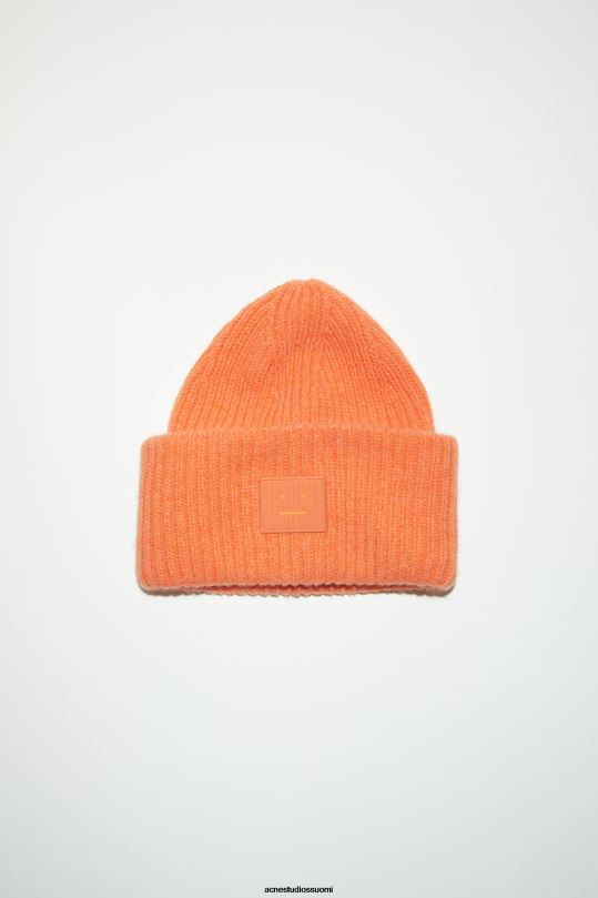 Acne Studios Lisätarvikkeet mandariini-appelsiini melange 0VF2B778 iso kasvopipo logolla