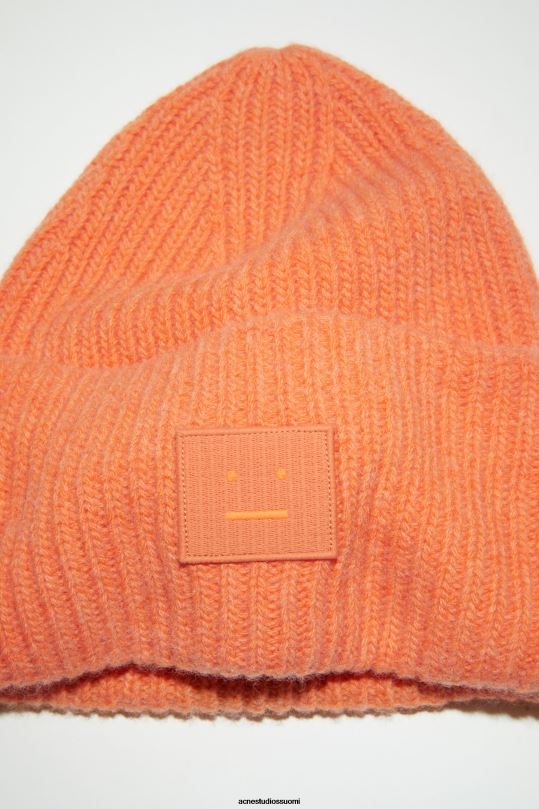 Acne Studios Lisätarvikkeet mandariini-appelsiini melange 0VF2B778 iso kasvopipo logolla