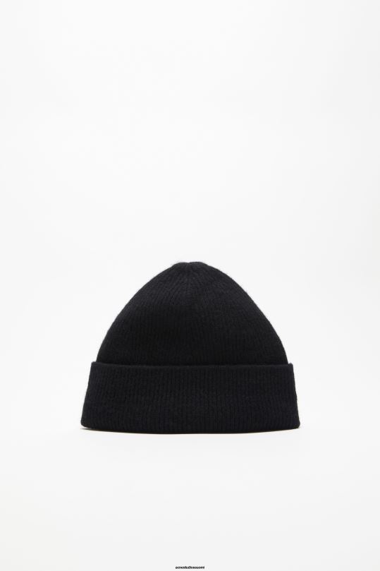 Acne Studios Lisätarvikkeet musta 0VF2B456 villainen kashmir pipo