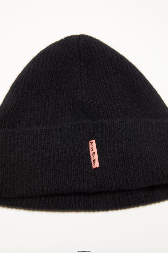 Acne Studios Lisätarvikkeet musta 0VF2B456 villainen kashmir pipo