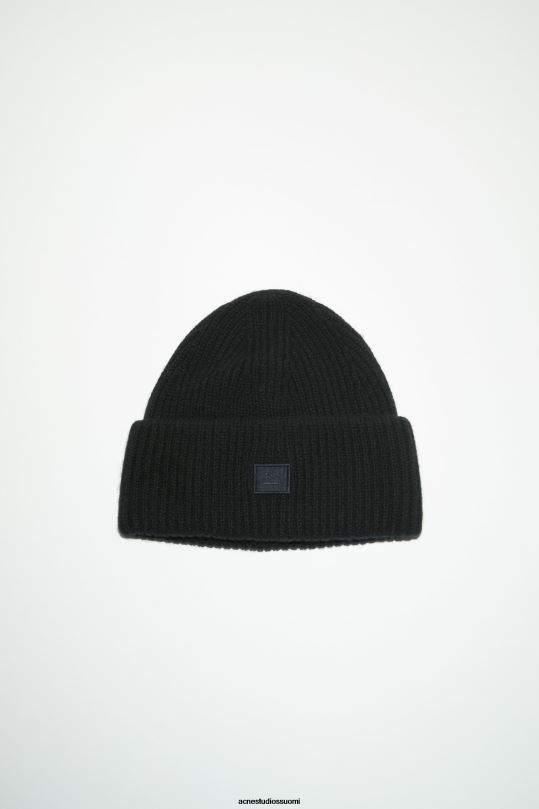 Acne Studios Lisätarvikkeet musta 0VF2B503 pieni kasvopipo logolla