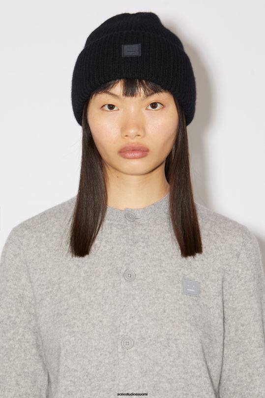 Acne Studios Lisätarvikkeet musta 0VF2B503 pieni kasvopipo logolla