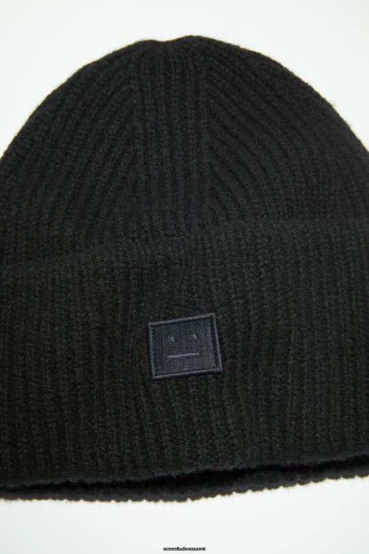Acne Studios Lisätarvikkeet musta 0VF2B503 pieni kasvopipo logolla