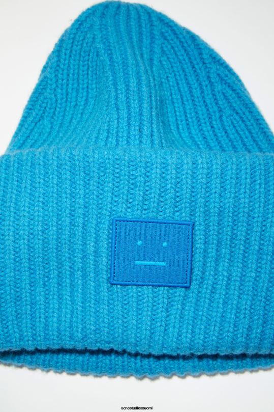 Acne Studios Lisätarvikkeet safiirin sininen 0VF2B546 iso kasvopipo logolla