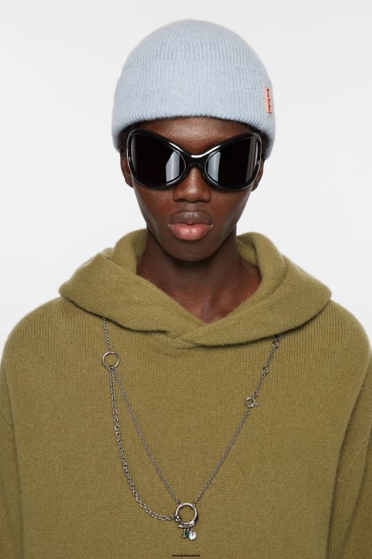 Acne Studios Lisätarvikkeet teräksensininen melansi 0VF2B642 villainen kashmir pipo